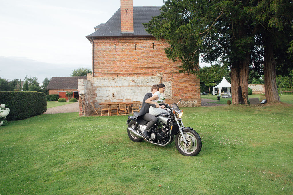 mariage enfants d honneur moto